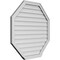 Ekena Millwork Octagonal Surface Mount PVC Gable Vent w/ 2"W x 2"P Brickmould Sill Frame, 36"W x 36"H GVPOC36X3603SN - alternate 3